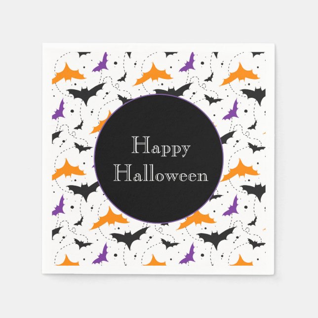 Serviette En Papier Naples en papier d'Halloween (Devant)