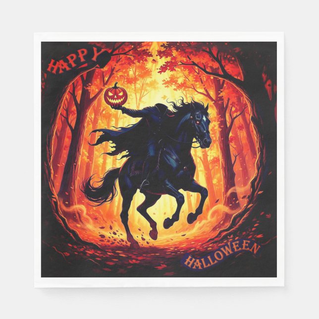 Serviette En Papier Naples en papier d'Halloween (Devant)