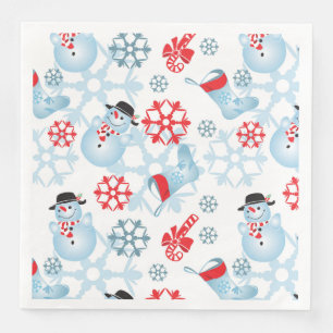 Serviette En Papier Naples en papier Snowman