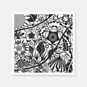 Serviette En Papier Naples florales