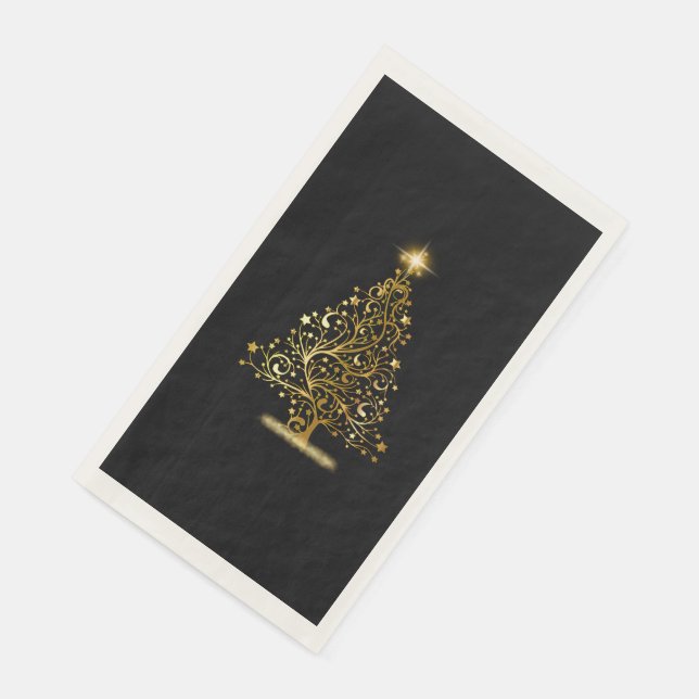 Serviette En Papier Naples Gold Christmas Tree (Coin)