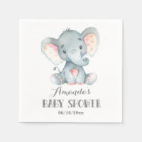 Naples gris Baby shower éléphant