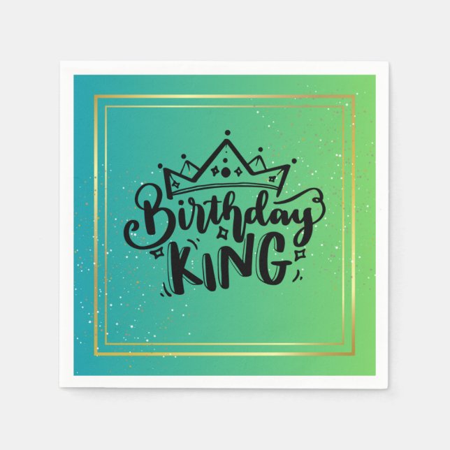 Serviette En Papier Naples King Papier Anniversaire (Devant)