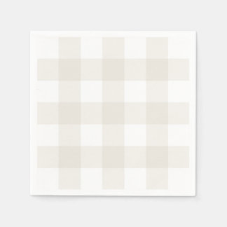 Serviette En Papier Naples neutres En vichy beige