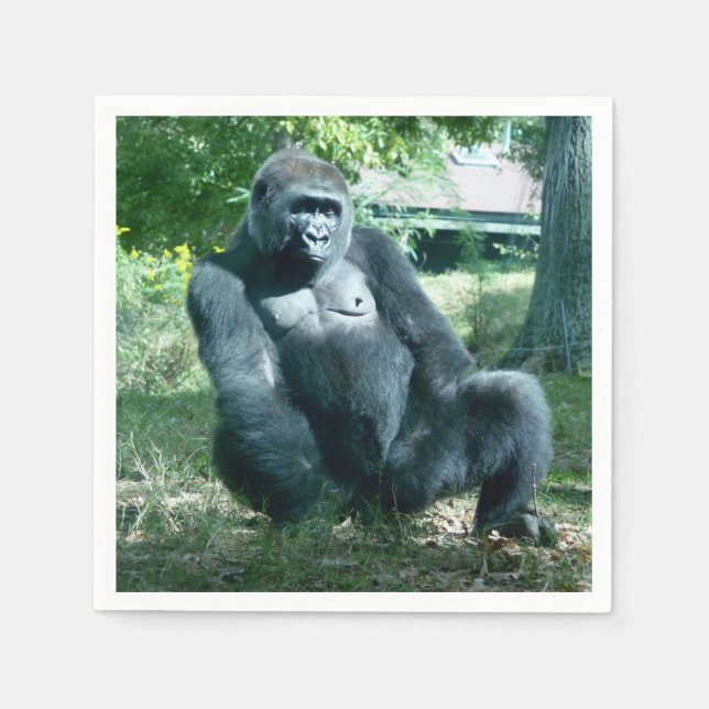 Serviette En Papier Naples Papier Gorilla (Devant)