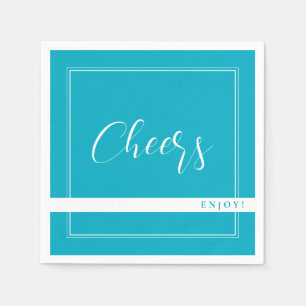 Serviette En Papier Naples personnalisées Ciel bleu vif