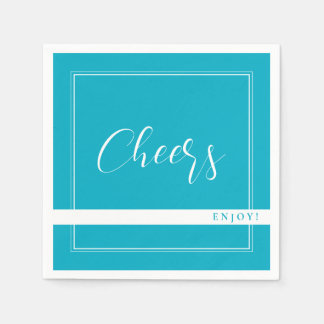 Serviette En Papier Naples personnalisées Ciel bleu vif