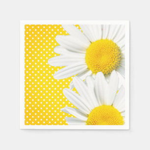 Serviette En Papier Naples Polka Dot Jaune