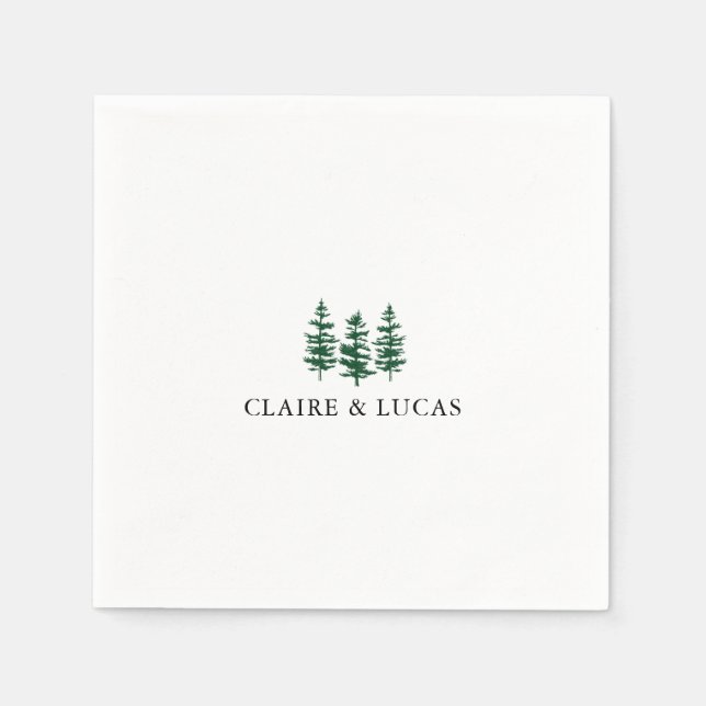 Serviette En Papier Naples Ponderosa Pines (Devant)