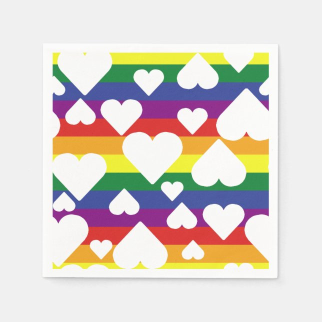 Serviette En Papier Naples Rainbow Pride (Devant)