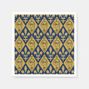 Serviette En Papier Naples Sainte-Chapelle Fleur de Lys