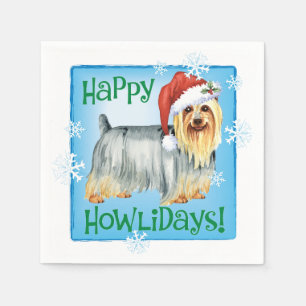 Serviette En Papier Naples Silky Terrier de Noël