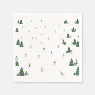 Serviette En Papier Naples Ski et Snowboard Party