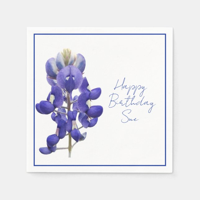 Serviette En Papier Naples Texas Bluebonnet (Devant)