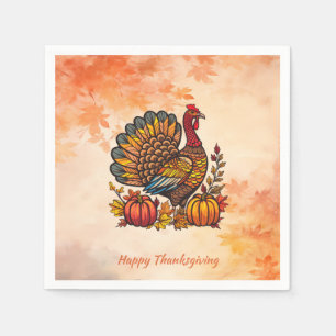 Serviette En Papier Naples Thanksgiving Traditionnelles