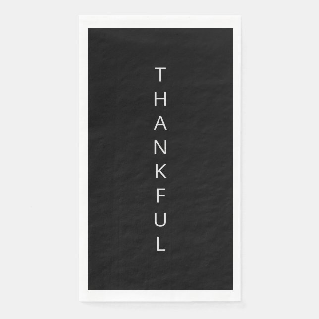 Serviette En Papier Napoléon Black Thankful (Devant)
