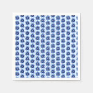 Serviette En Papier Napoléon bleu marguerite sur toute impression