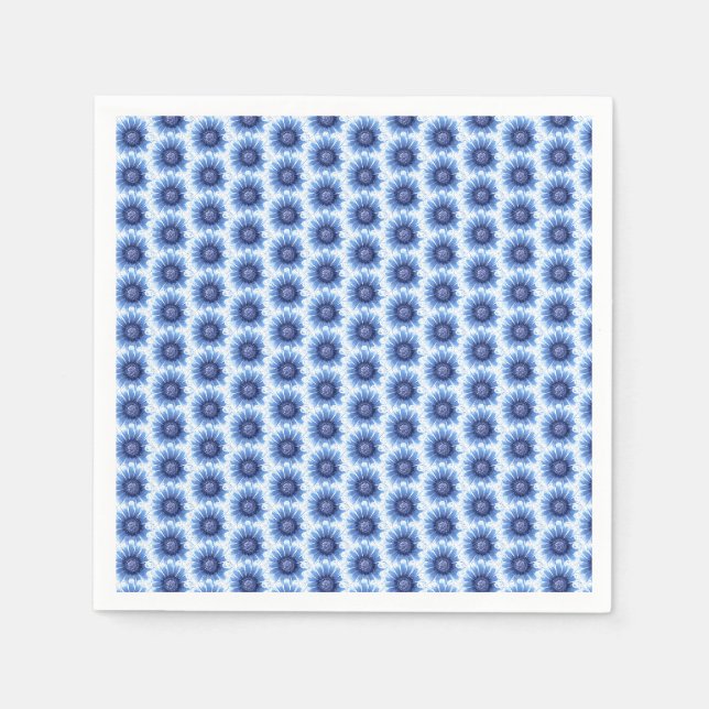 Serviette En Papier Napoléon bleu marguerite sur toute impression (Devant)
