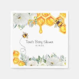 Serviette En Papier Nappe de douche pour bébé Abeille à miel en nid d'