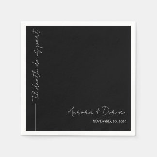 Serviette En Papier Nappe Mariage Élégante Minimale