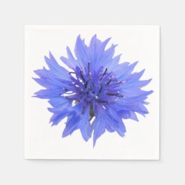 Serviette En Papier napperon bleu fleur
