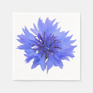 Serviette En Papier napperon bleu fleur