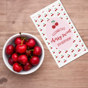 Serviette En Papier Nappes d'anniversaire Cherry Sweet