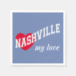 Serviette En Papier Nashville mon amour
