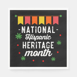 Serviette En Papier National Hispanique Mois du patrimoine Funny Cadea