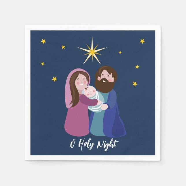 Serviette En Papier Nativité Noël (Devant)
