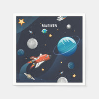 Navette spatiale Voyage Lune Étoiles Papier person