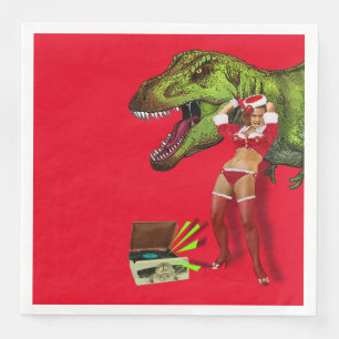 Serviette En Papier Navideña Jurásica