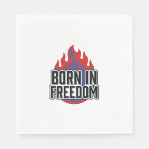 Serviette En Papier Né dans la flamme de la liberté Vintage shirt à gr