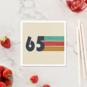 Serviette En Papier Né en 1965 fête vintage du 60e anniversaire
