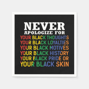 Serviette En Papier Ne jamais s'excuser 11 juin Black Pride
