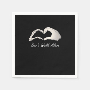 Serviette En Papier Ne pas marcher - Classique Blanc - Squelette Coeur