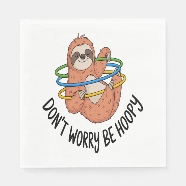 Serviette En Papier Ne vous inquiétez pas d'être optimiste Sloth (Devant)