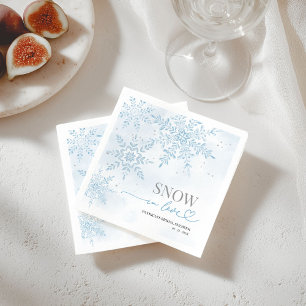 Serviette En Papier Neige en amour Baptême de mariage Flocon de neige 