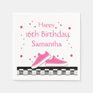 Serviette En Papier Neon Basket Anniversaire, Parties scintillant