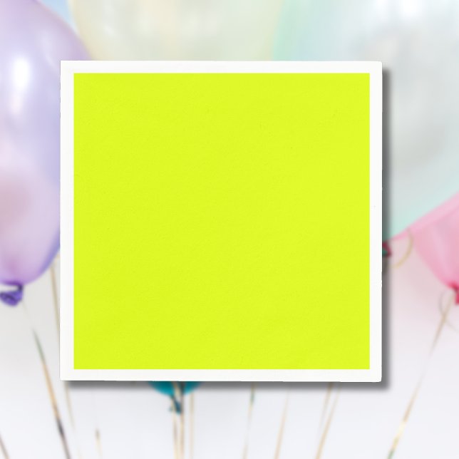 Serviette En Papier Neon Chartreuse couleur solide | Couleur tendance (Créateur téléchargé)