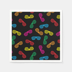 Serviette En Papier Neon Classic Lunettes de soleil Motif
