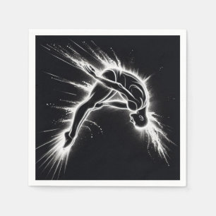 Serviette En Papier Neon High Diver Sur Noir