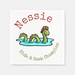 Serviette En Papier Nessie, le monstre Loch Ness