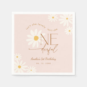 Serviette En Papier N'est-elle pas MERveilleuse Daisy 1er Anniversaire