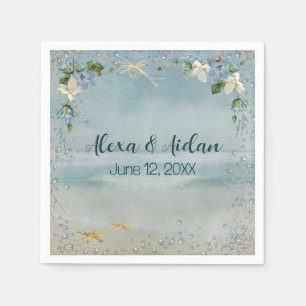 Serviette En Papier Net nautique mariage avec bulles