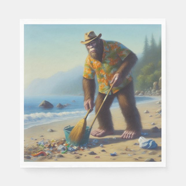 Serviette En Papier Nettoyage de la plage (Devant)
