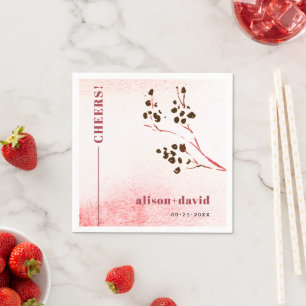 Serviette En Papier Nettoyage et embranchement en aquarelle Japandi CH