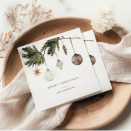 Serviette En Papier Neutral Ornaments Christmas Party