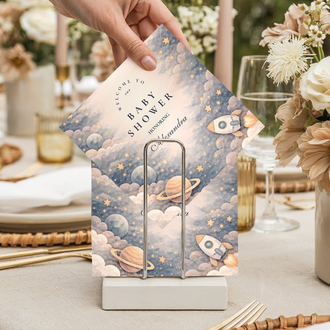 Serviette En Papier Neutral Space Stars Baby Shower (Créateur téléchargé)