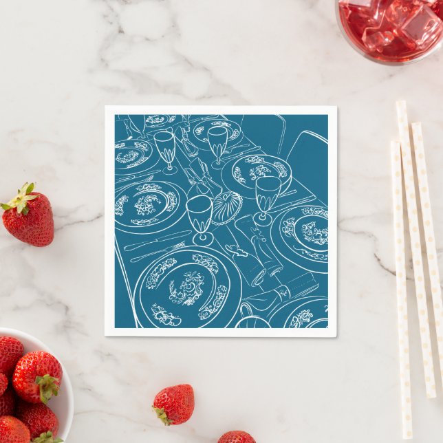 Serviette En Papier New Year's Day Brunch Tablescape (En situation)